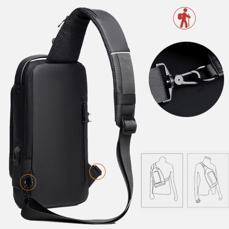 Bolsa Slim Bag™ - Mochila Anti-Furto com Senha USB arizo 