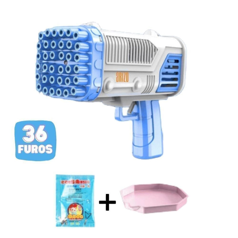 BublleBazooka™ - Máquina de Bolha de Sabão arizo Azul 36 furos 