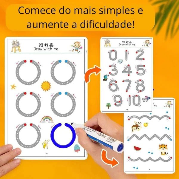 Caderno de Traço e Desenho Infantil - MagicBook + Brinde Exclusivo arizo 