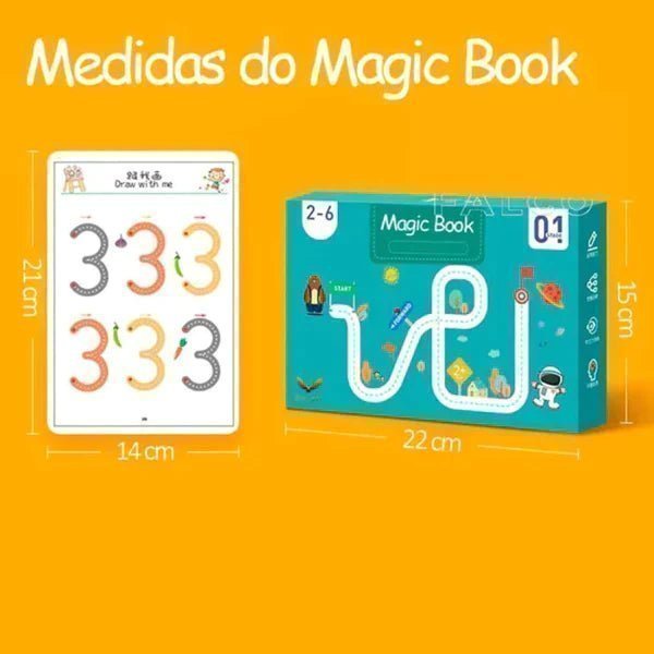 Caderno de Traço e Desenho Infantil - MagicBook + Brinde Exclusivo arizo 