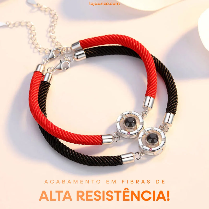 Pulseira Tecnológica  "Eu Te Amo" em 100 Idiomas - Amor Eterno + Bride Exclusivo