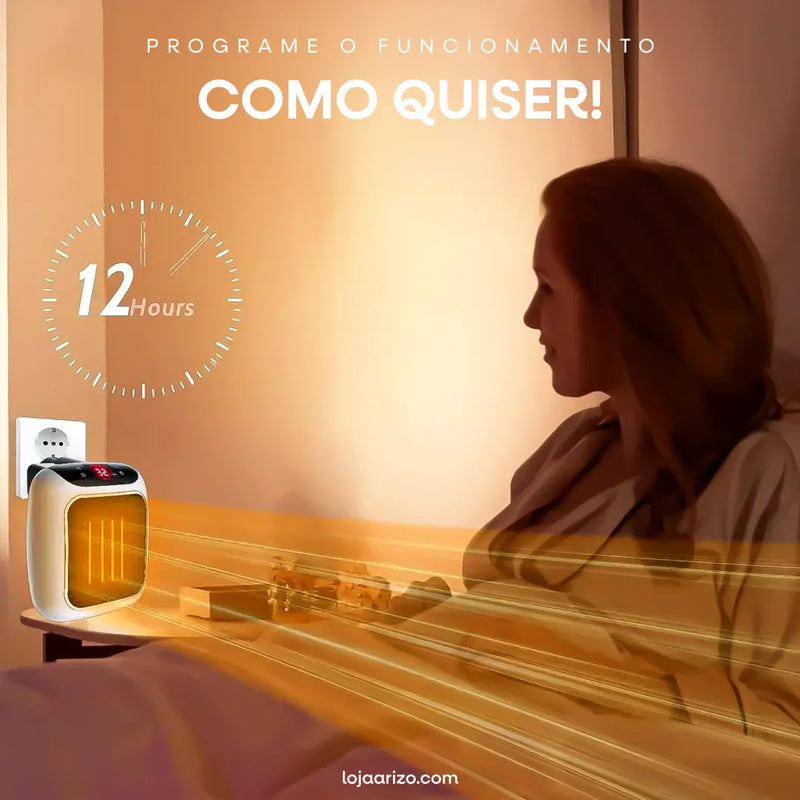 Mini Aquecedor Portátil de Tomada  - AqueceSmart 800 + Brinde Surpresa