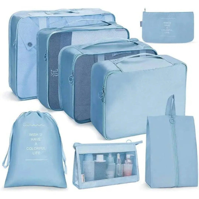 Kit de Bolsas Organizadoras à Prova d'Água (+3 de Brinde) arizo Azul Claro 