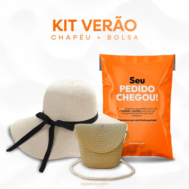 KIT VERÃO - Chapéu e Bolsa + Brinde Surpresa arizo 