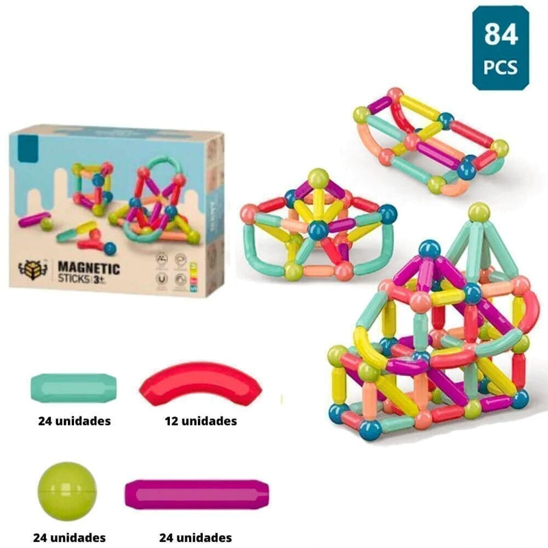 MagneticKids™ + Brinde Surpresa Exclusivo arizo 84 peças 