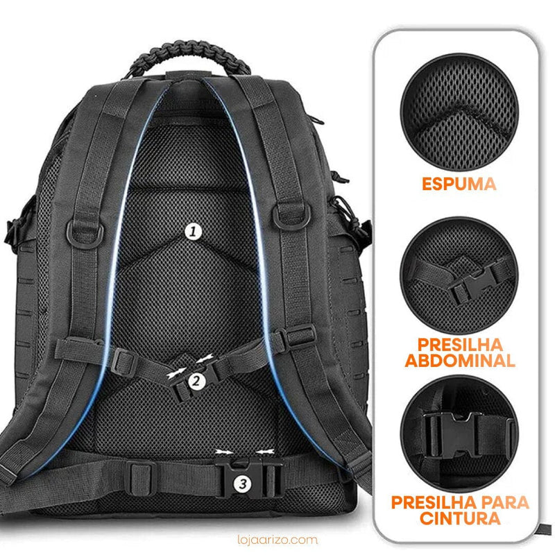 Mochila Tática Militar Exodus - 45L + Brinde Surpresa arizo 